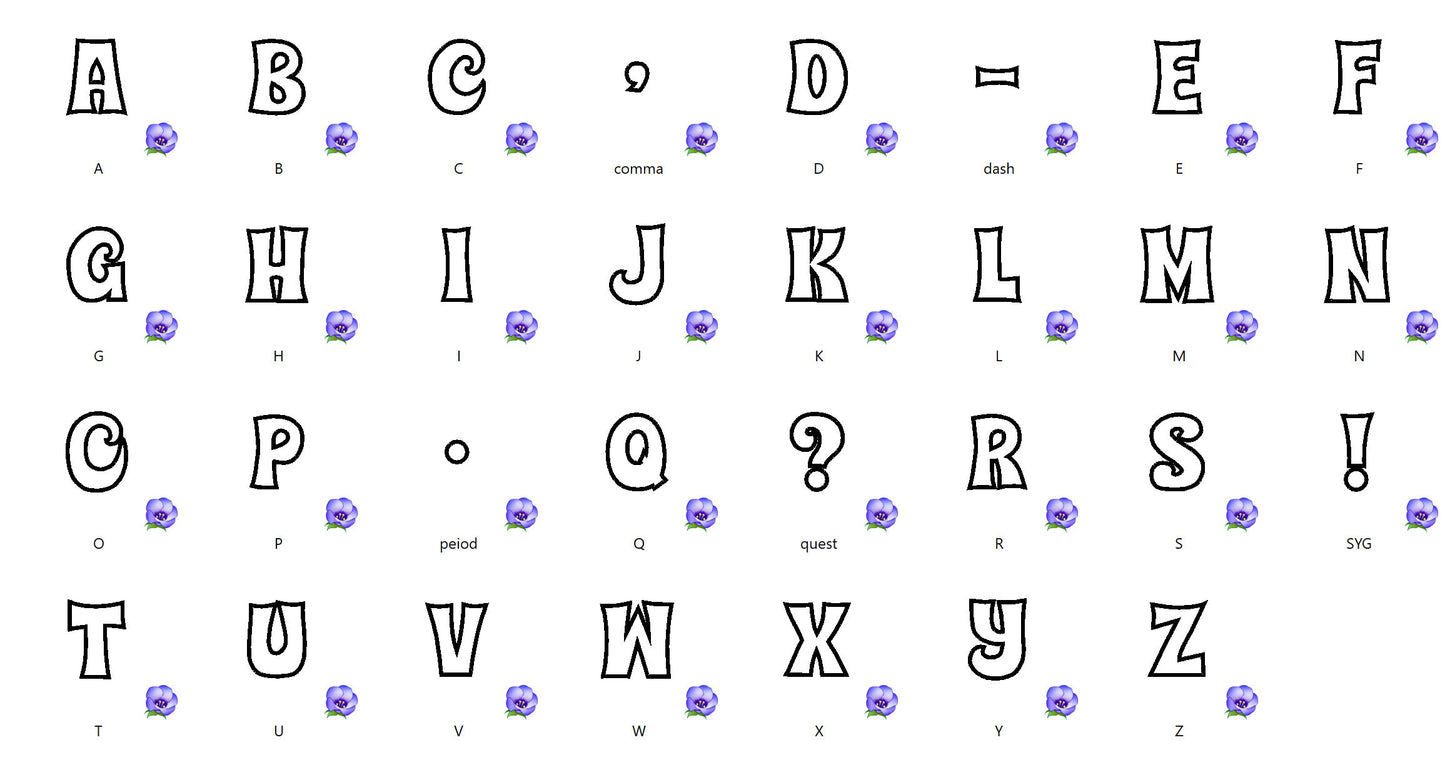 Mia Monogram Font Applique