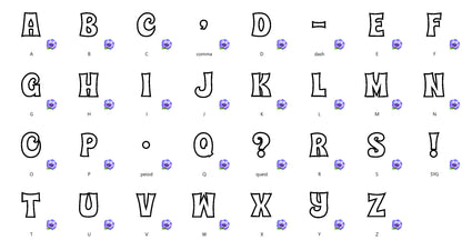 Mia Monogram Font Applique