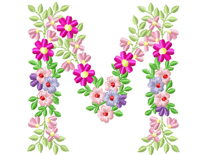 Country Floral Letter M