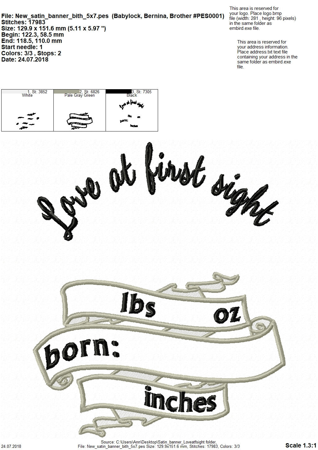 Birth Announcement Template and Mini Font