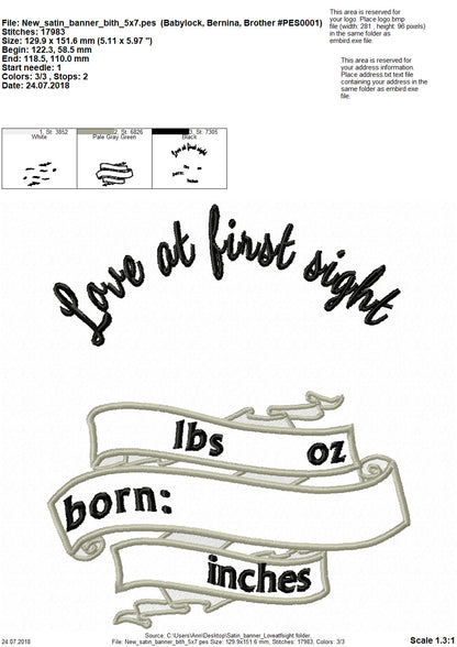 Birth Announcement Template and Mini Font
