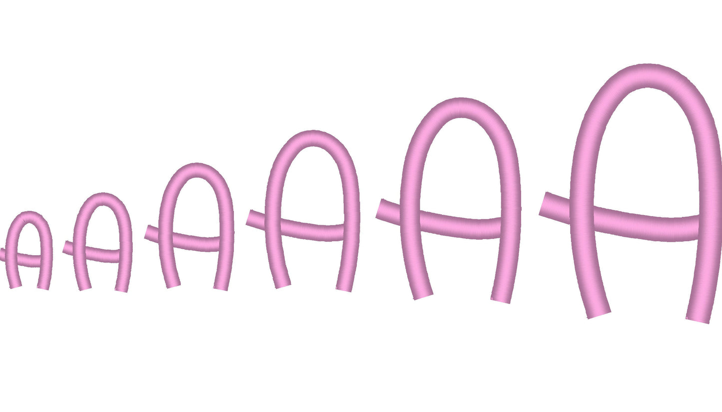 Baby Satin Stitch Fancy Font