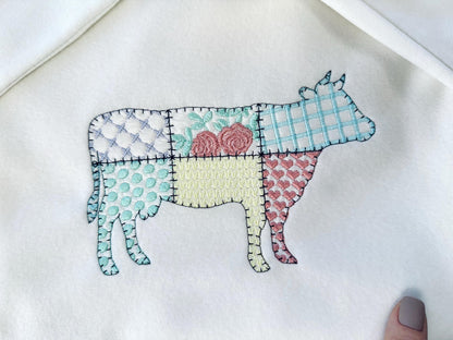 Patchwork Patterned Farm Cow