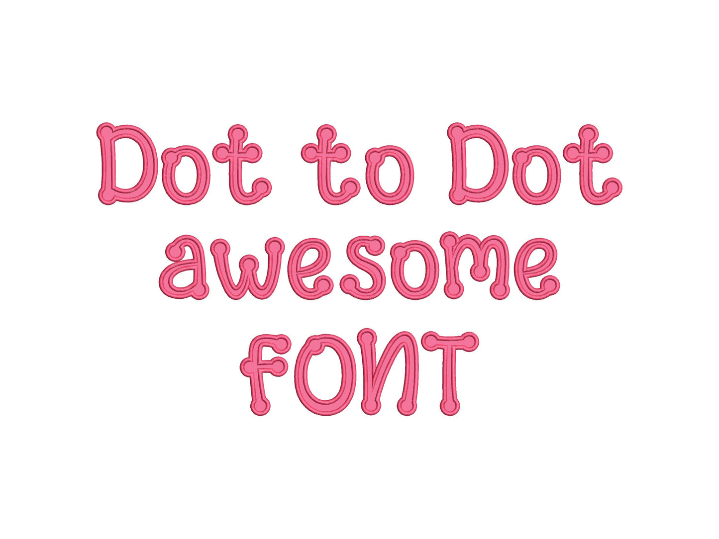 Dot To Dot Kids Font Applique