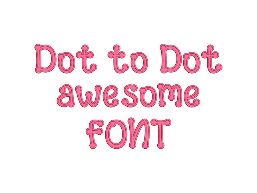 Dot To Dot Kids Font Applique
