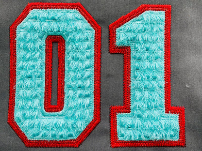 Fringed Glitter HTV Vinyl Font Zig Zag Outline