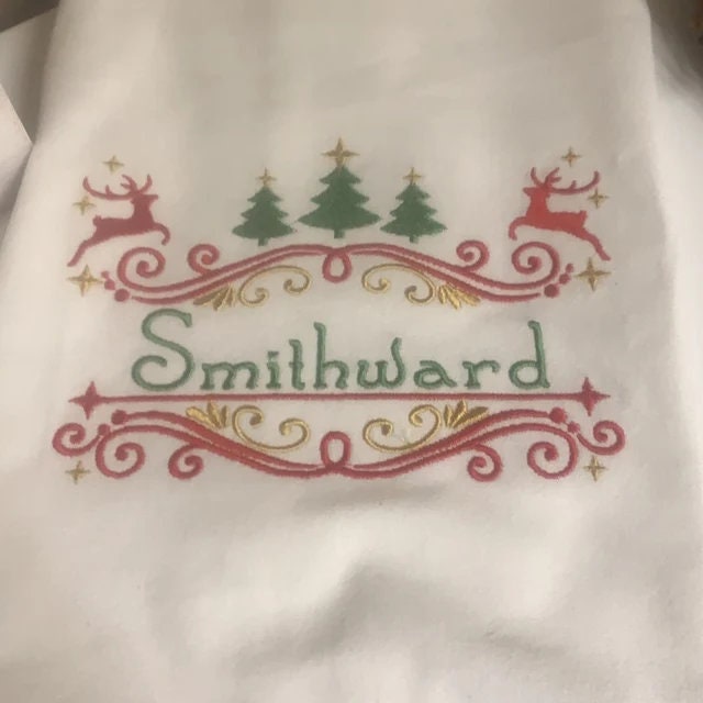 Burlap Christmas Banner Garden Flag with Swirls