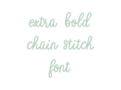 Extra Bold Chain Stitch Handwritten Font Alison
