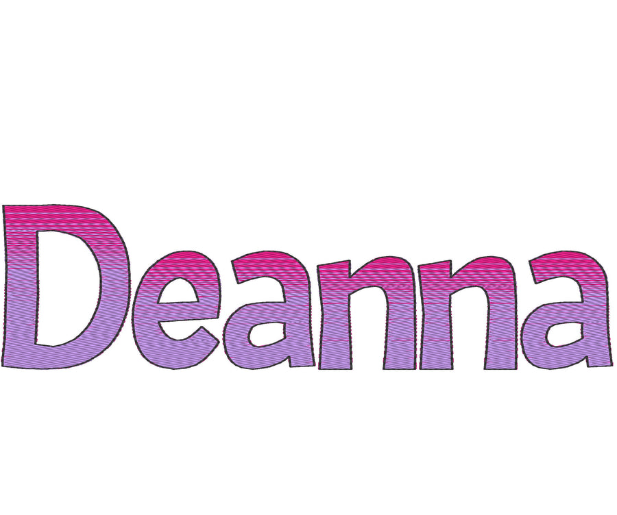 Iridescent 2-Color Font Deanna