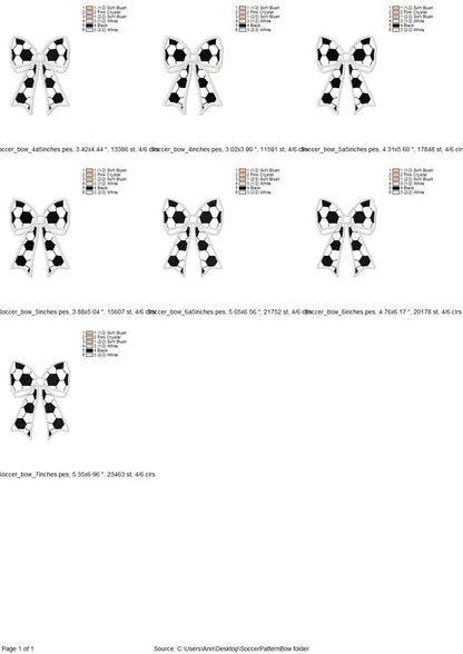 Soccer Ball Side Seam Bow Applique