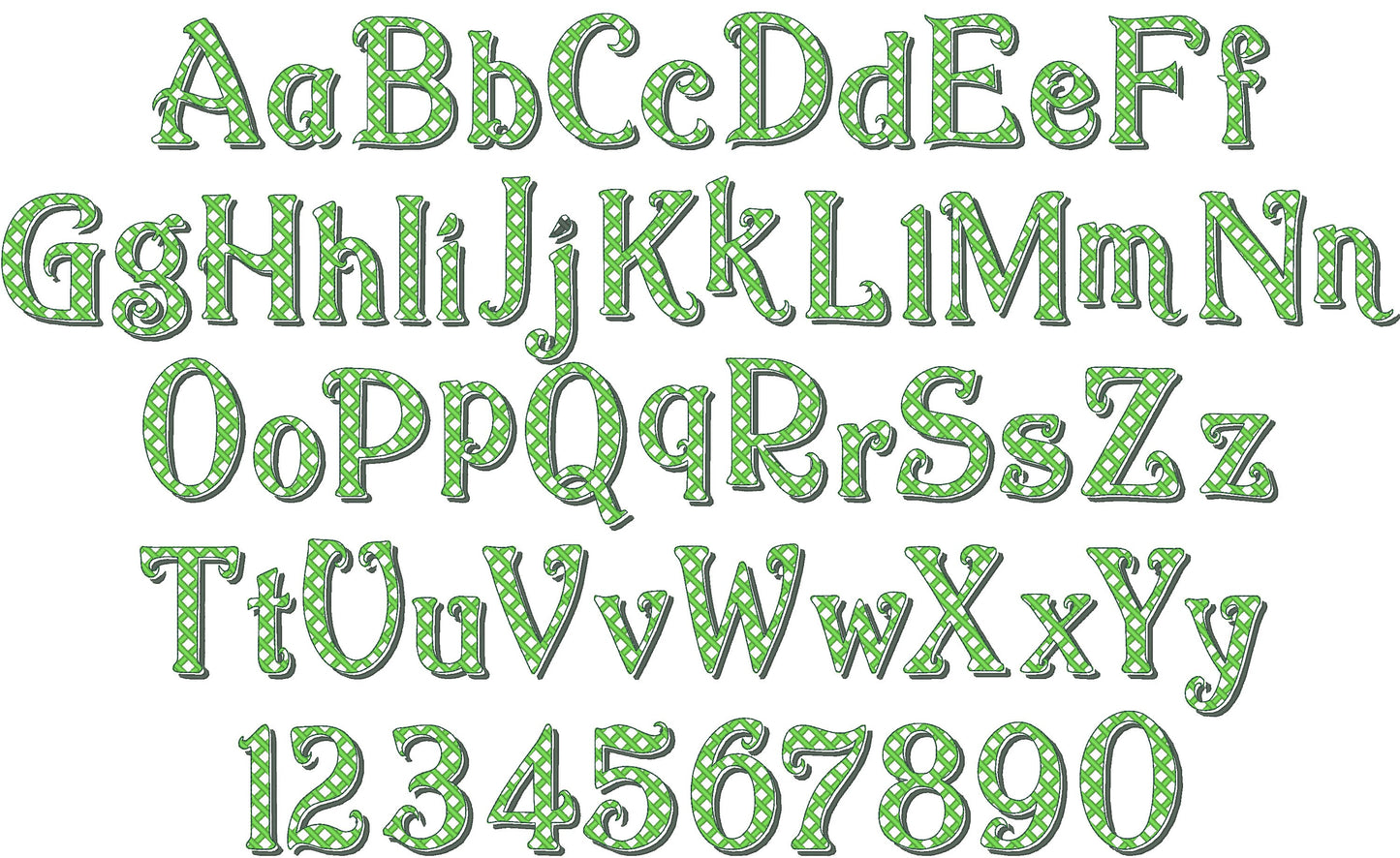 Gingham Christmas Shadow Font
