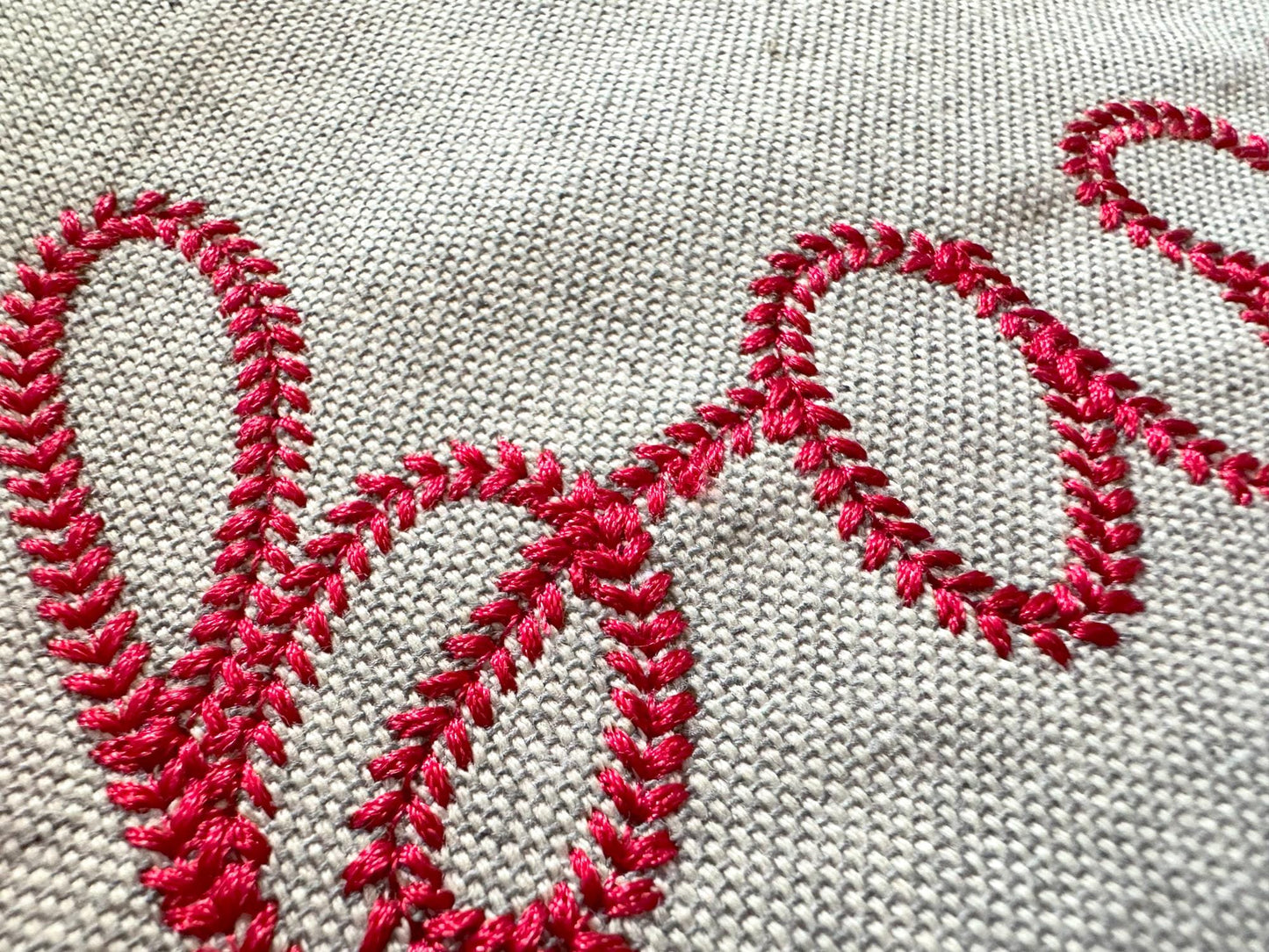 Sports Baseball Stitch Hanwritten Font