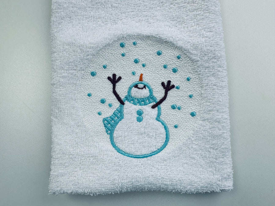 Embossed Towel Snowman
