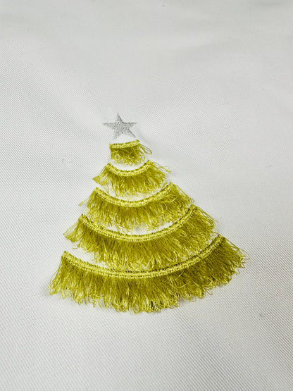 Three Single Fringed Christmas trees