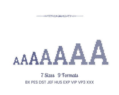 Cross stitch Font machine embroidery designs Christmas stocking