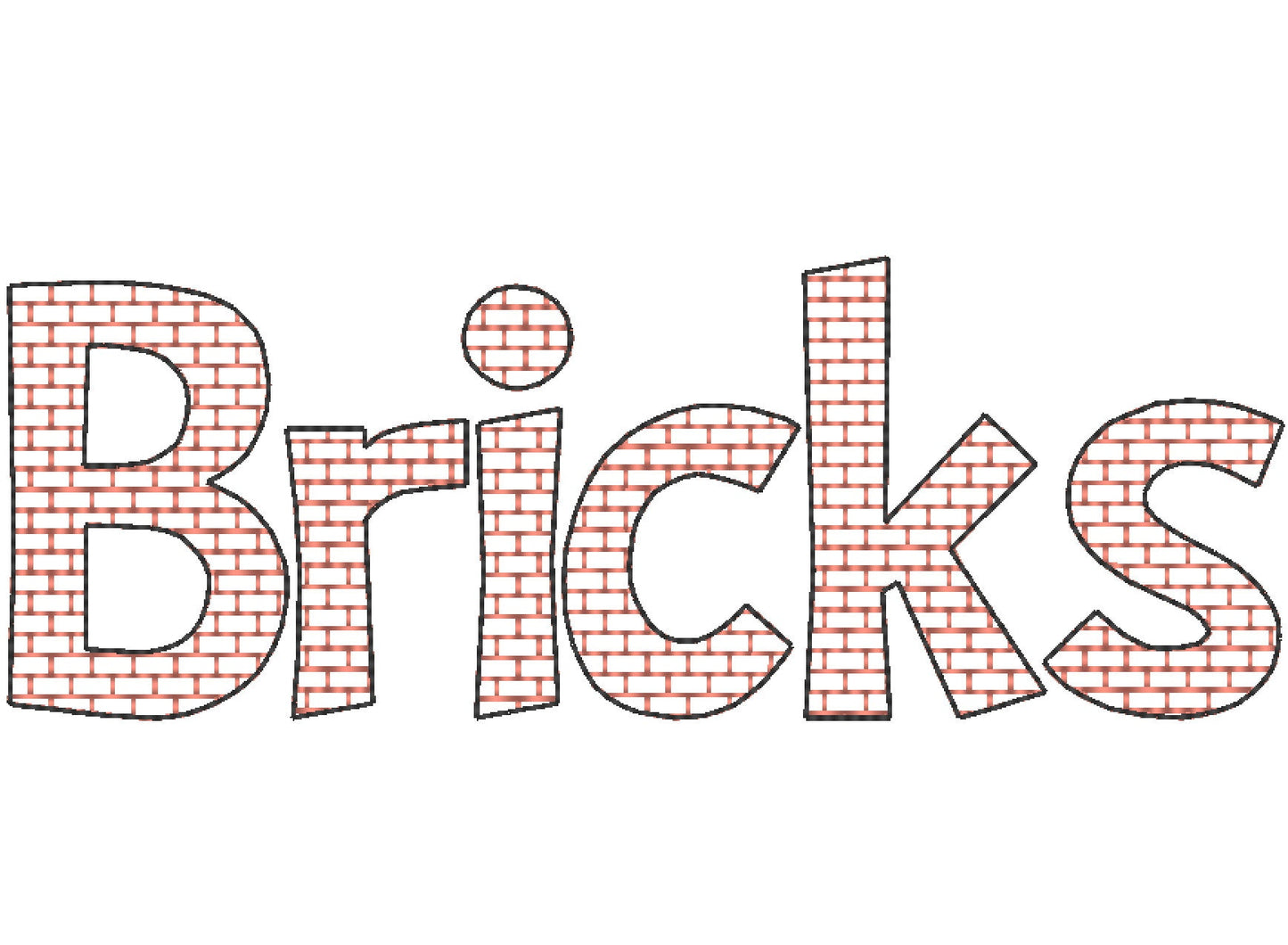 Building Bricks Patterned Font