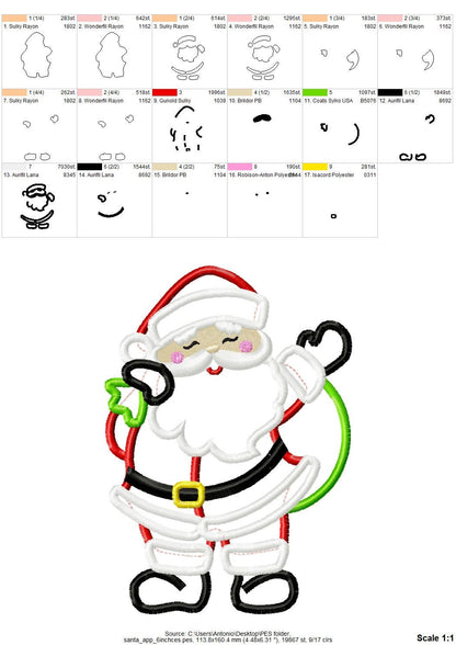 Christmas Santa Applique