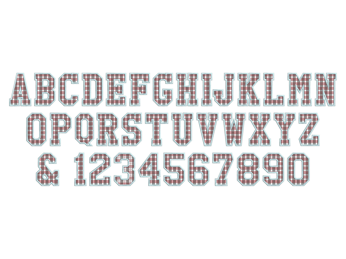 Gingham Plaid Block Font