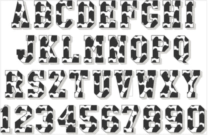 Wild Animal Patterned Font Set of 5