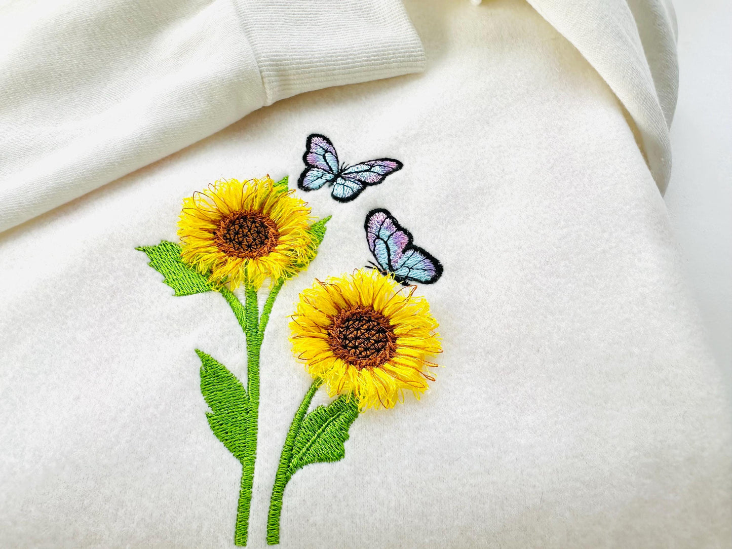 Two Fringed Sunflower and Butterfly