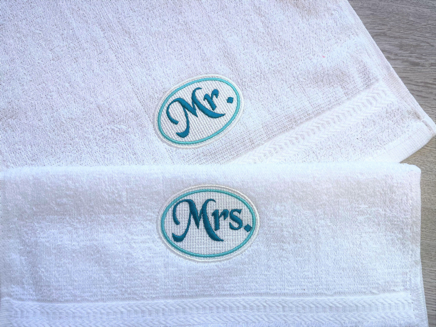Embossed Towel Mr And Mrs Monogram