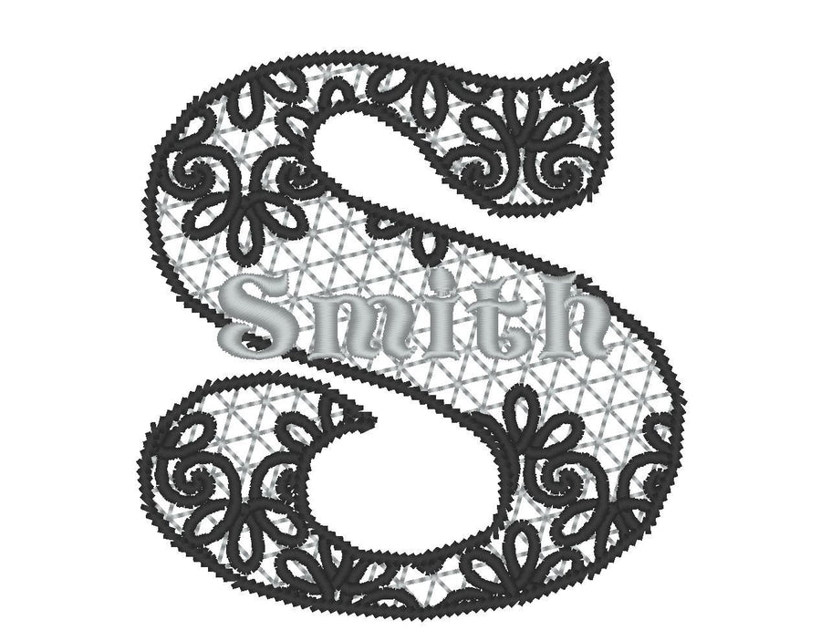 Lace Split Monogram Font