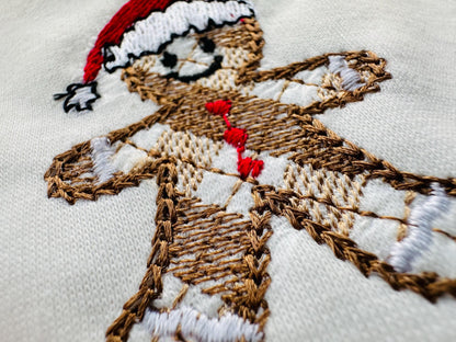 Gingham Plaid Gingerbread Man Santa