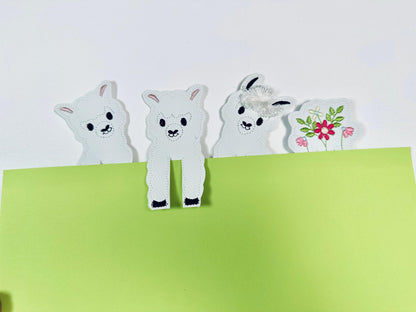 Peeking Llama Bookmark Set of 4