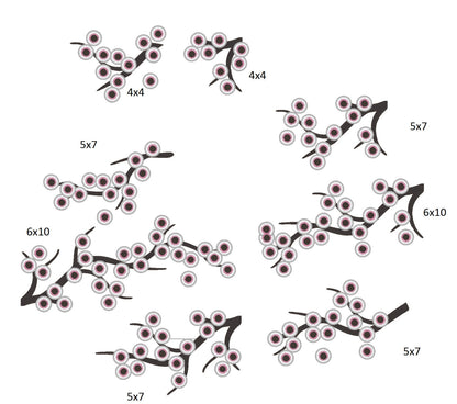 Fringed Cherry Blossom Set