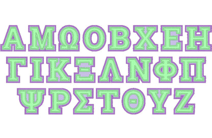2-Layer Applique Sororities Greek Font