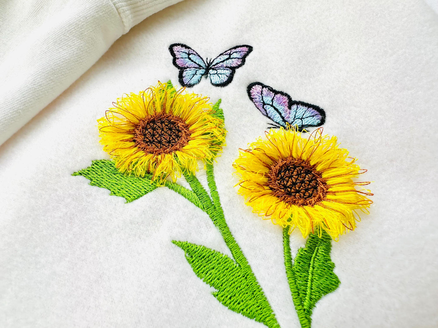 Two Fringed Sunflower and Butterfly