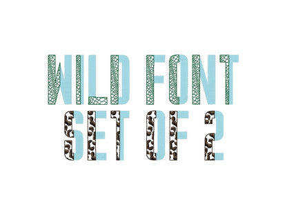 Duo Split Patterned Font Set of 2