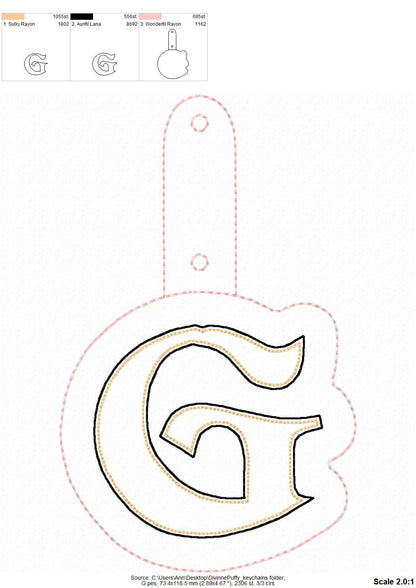 Puffy Puff Foam Classic Keychain Monogram