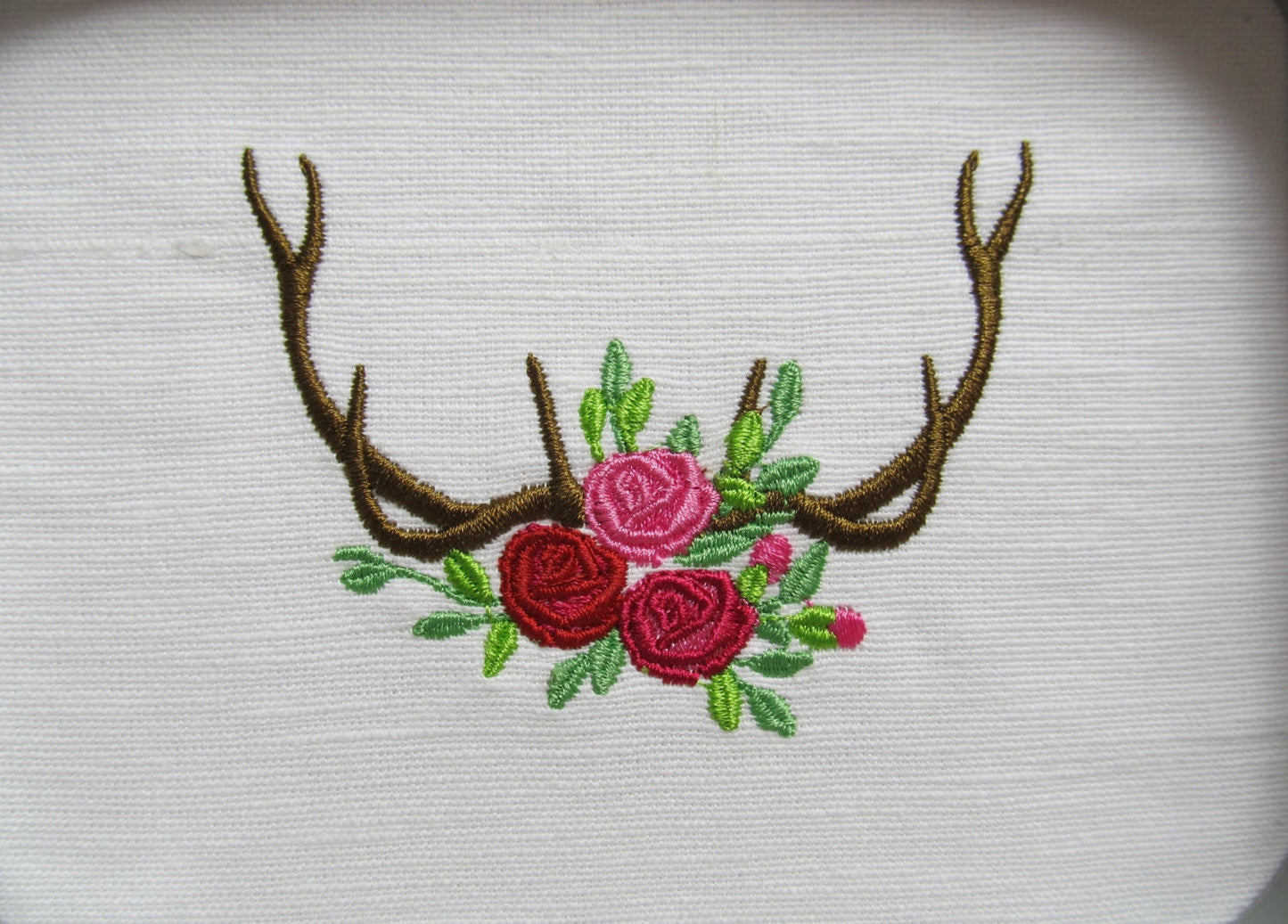 Deer Antlers with Flowers
