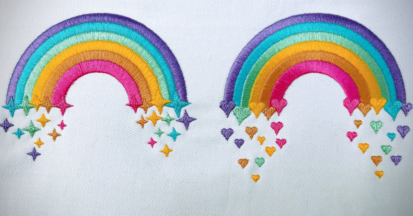 Heart and Star Rainbow Set of 2