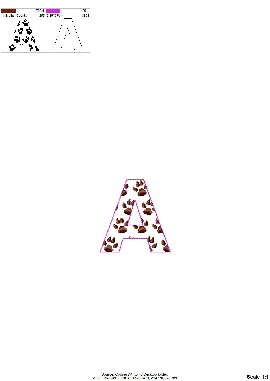 Dog Puppy Paw Patterned Font