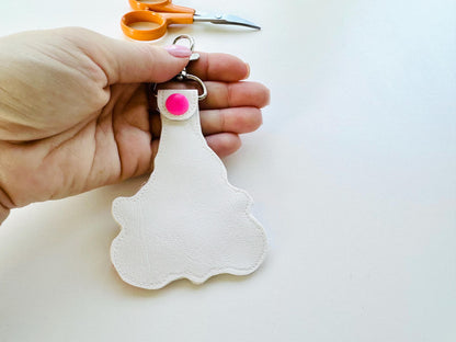 Fringed Flower Floral Butterfly Keychain