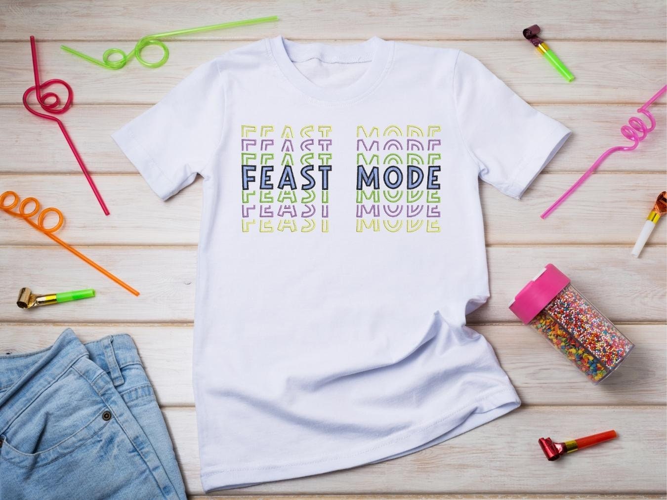 Satin Stitch and Outline Stacked Font