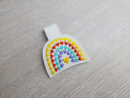 Heart Arc Rainbow Keychain