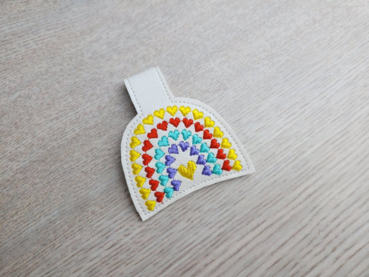 Heart Arc Rainbow Keychain