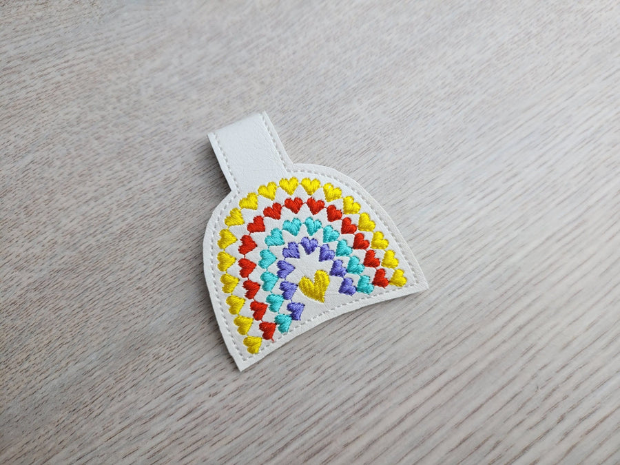 Heart Arc Rainbow Keychain