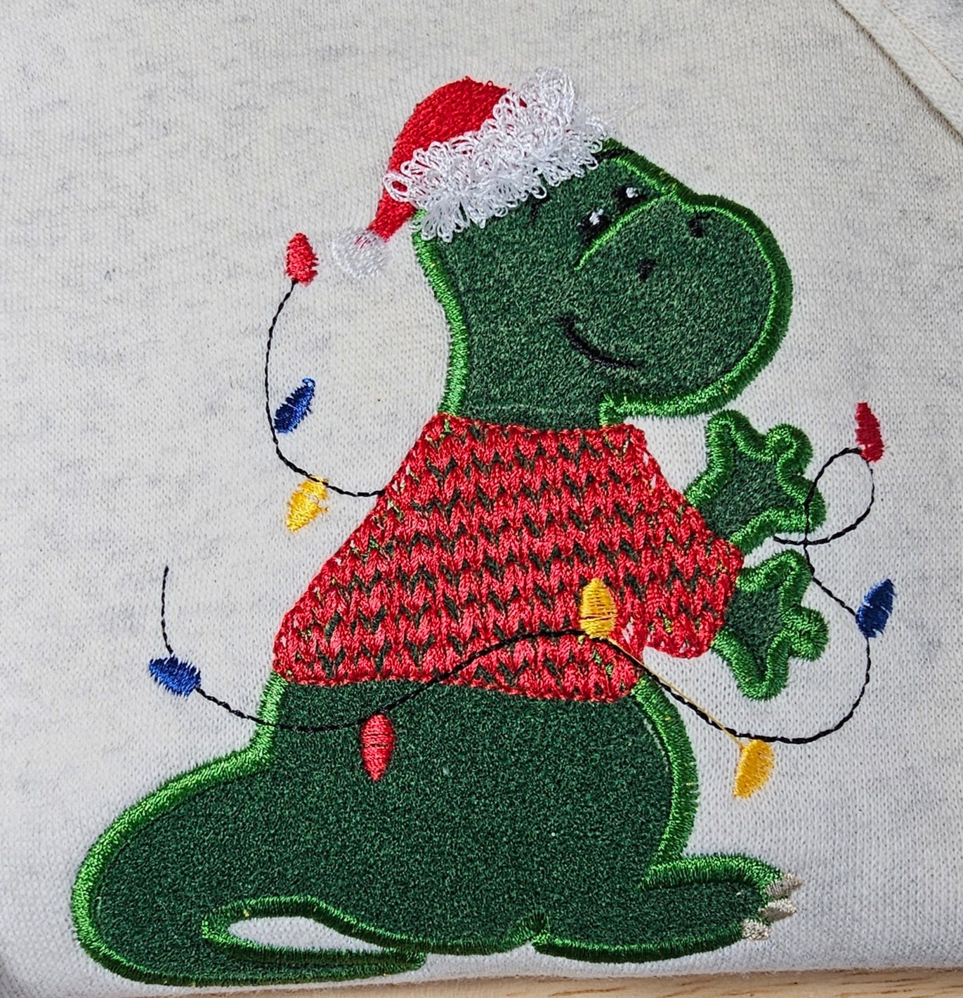 Little Christmas Dinosaur Applique