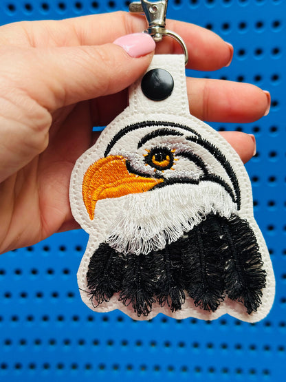 Fringed Eagle Keychain