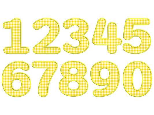 Retro Wide Satin Numbers Applique