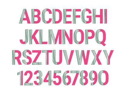 Gator Patterned Split Font