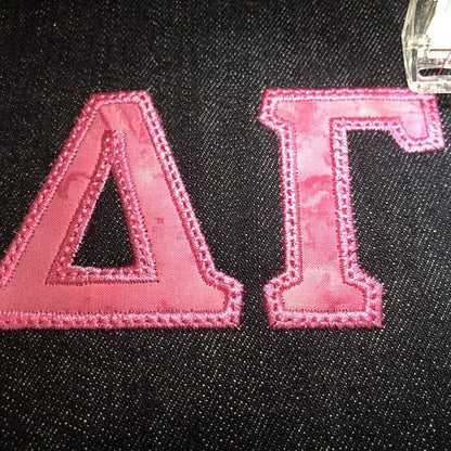 Fraternities Sororities Greek Font Applique