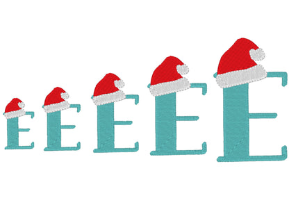 Christmas Font with Santa Hat