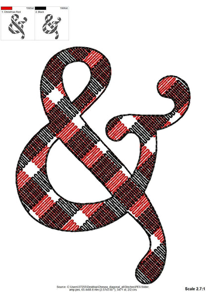 Buffalo Plaid Patterned Font Lake