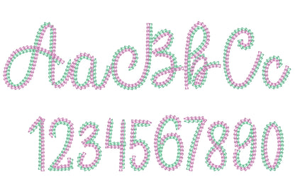 Double Light Chain Stitch Font