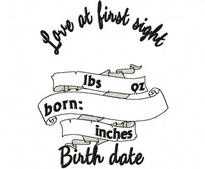 Birth Announcement Template and Mini Font Set